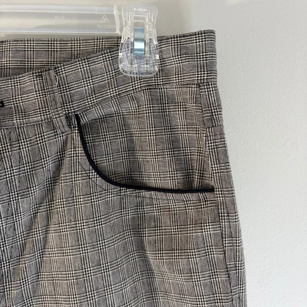 IQ Wear USA Mens‎ Glen Plaid Trousers Grey Black V2K Compatible Size 30